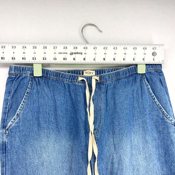 ROXY Beach Jeans Elastic Waist Blue Color Ladies Size S - Picture 9 of 11
